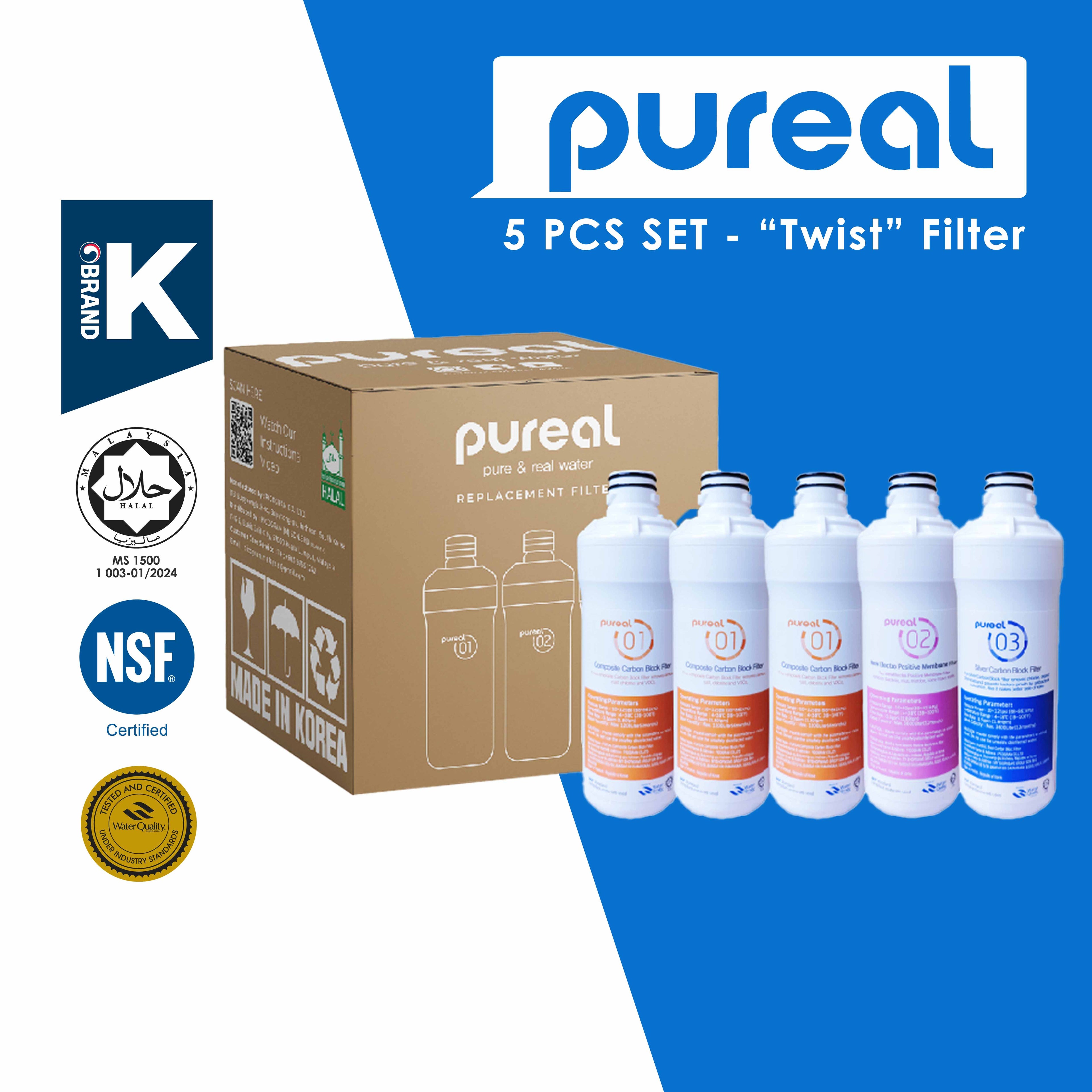 Pureal Twist Quick Change Replacement Filters for PPA100, PPA300, PPU200, PPA2111