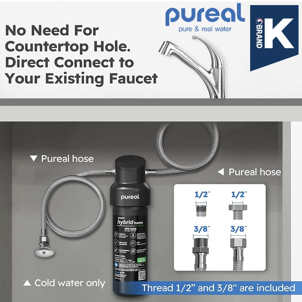Pureal Ultra Slim Premium Drinking Water Purifier System (FREE Premium Undersink System with Installation!)